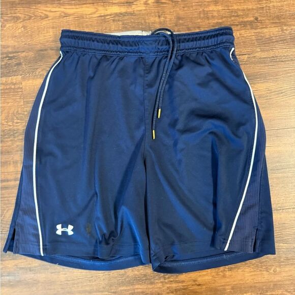 Under Armour Blue Athletic Shorts with Moisture-Wicking Fabric - Picture 1 of 2